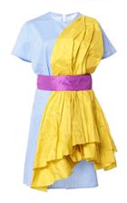 Leal Daccarett Alegria Striped Silk And Cotton-blend Dress