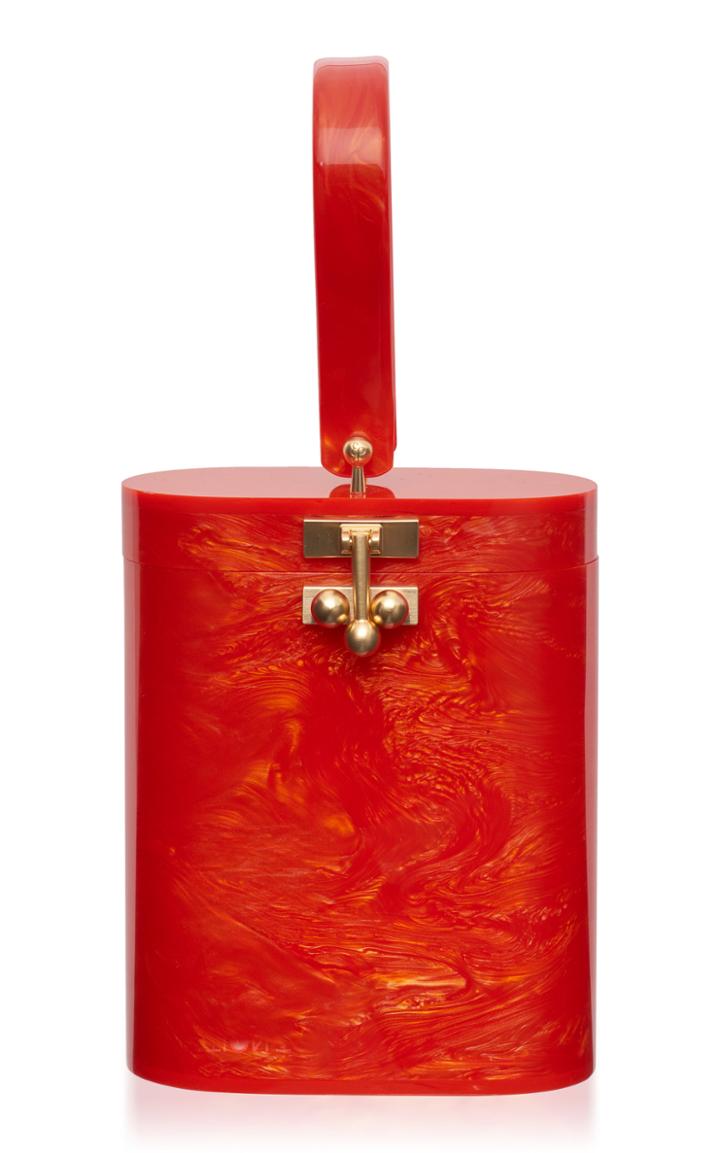Edie Parker Acrylic Oval Bucket Bag