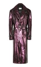 Strateas Carlucci Pierced Meta Leather Trench