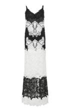 Fausto Puglisi Lace Striped Sleeveless Gown