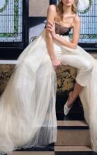 Danielle Frankel Bridal Maeve Pleated Tulle Empire Gown