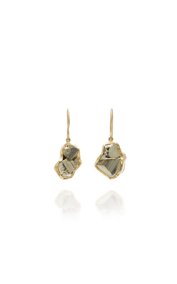 Pippa Small Dazzle Single Drop Pyrite Earrings