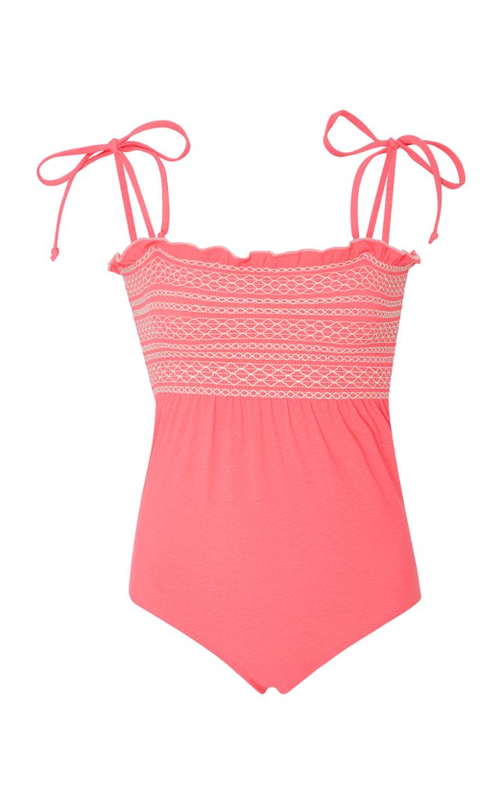 Lisa Marie Fernandez Selena Smocked One-piece Swimsuit