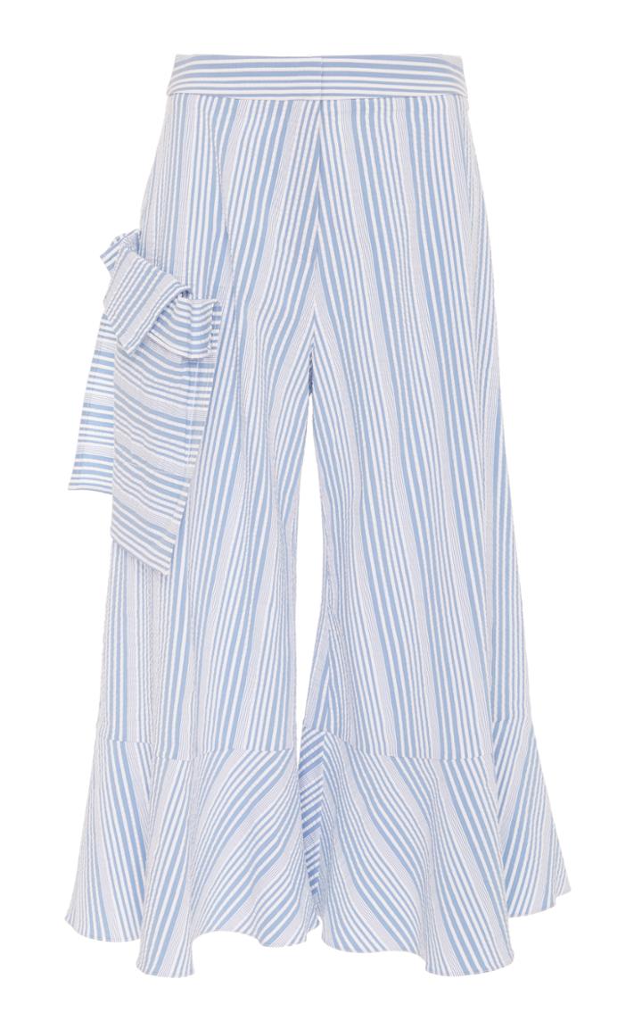 Palmer/harding Palmer//harding Flounce Hem Seersucker Culottes