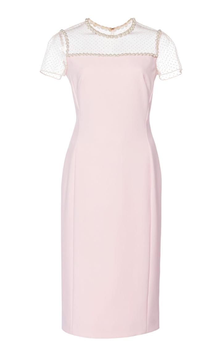 Moda Operandi Jenny Packham Illusion Neckline Satin Dress Size: 6