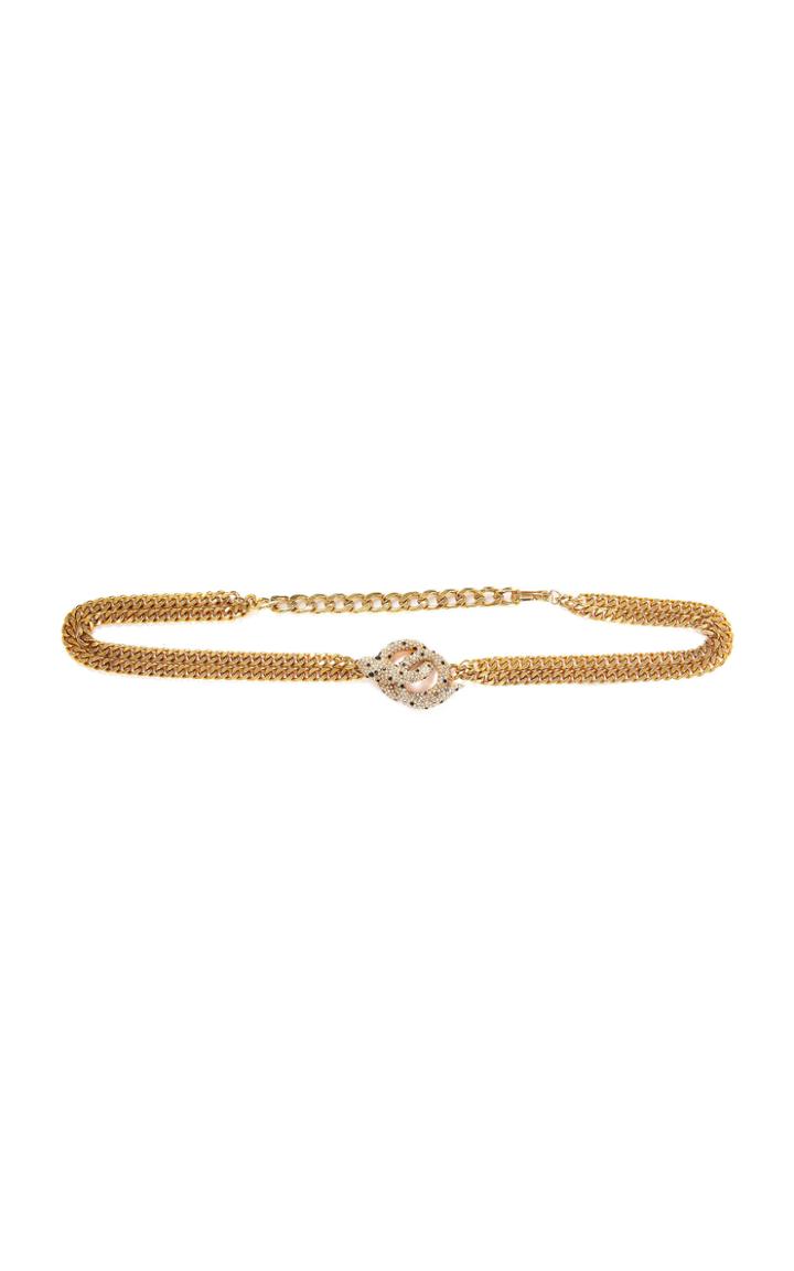 Moda Operandi Markarian X Ciner Serpenti Snake Embellished Gold-tone Belt