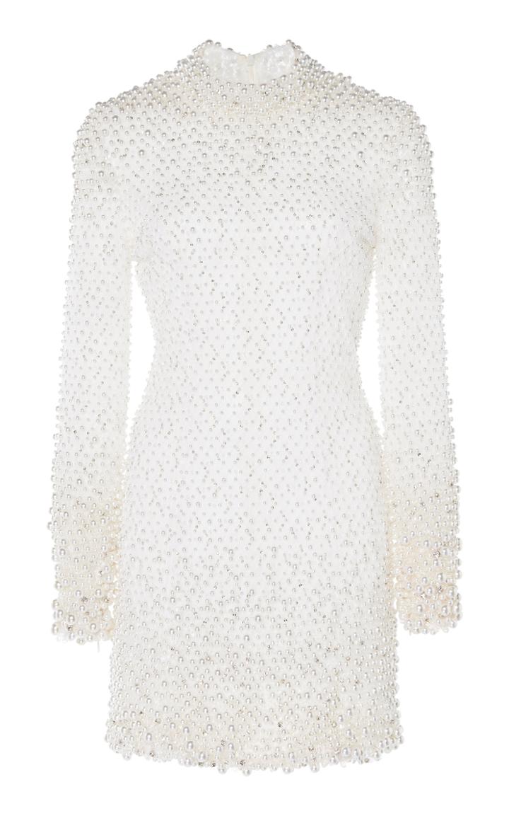 Moda Operandi Ralph & Russo Pearl-embellished Mini Dress Size: 38