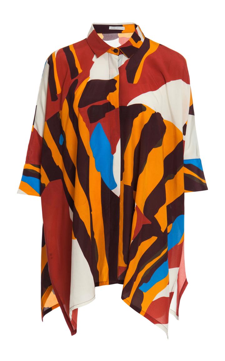 Vanda Jacintho Printed Crepe The Chine Shirt