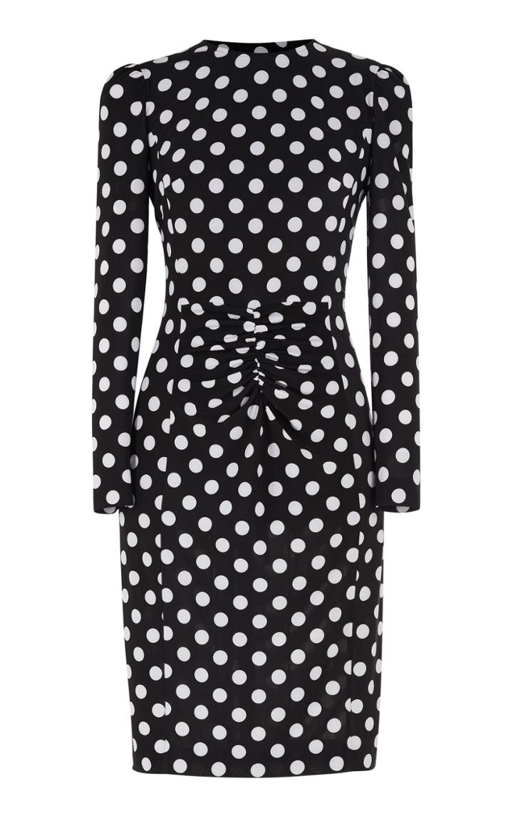 Yanina Demi Couture Long Sleeve Polka Dot Dress