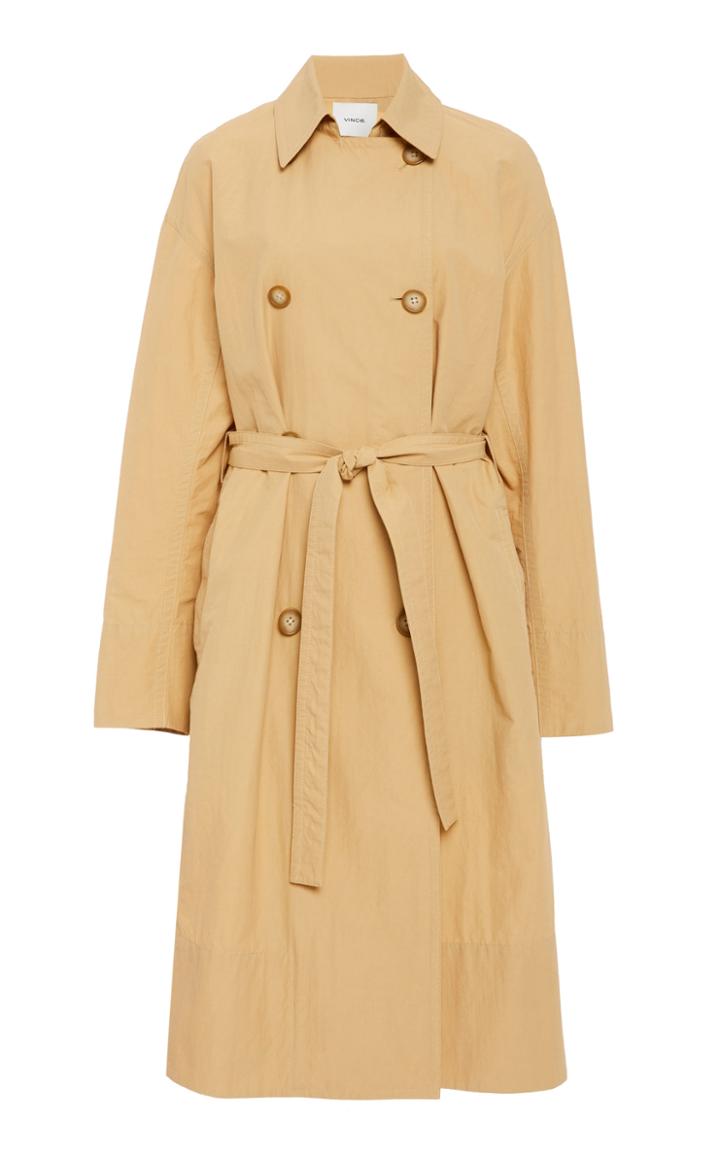 Vince Draped Double-breasted Trench Coat
