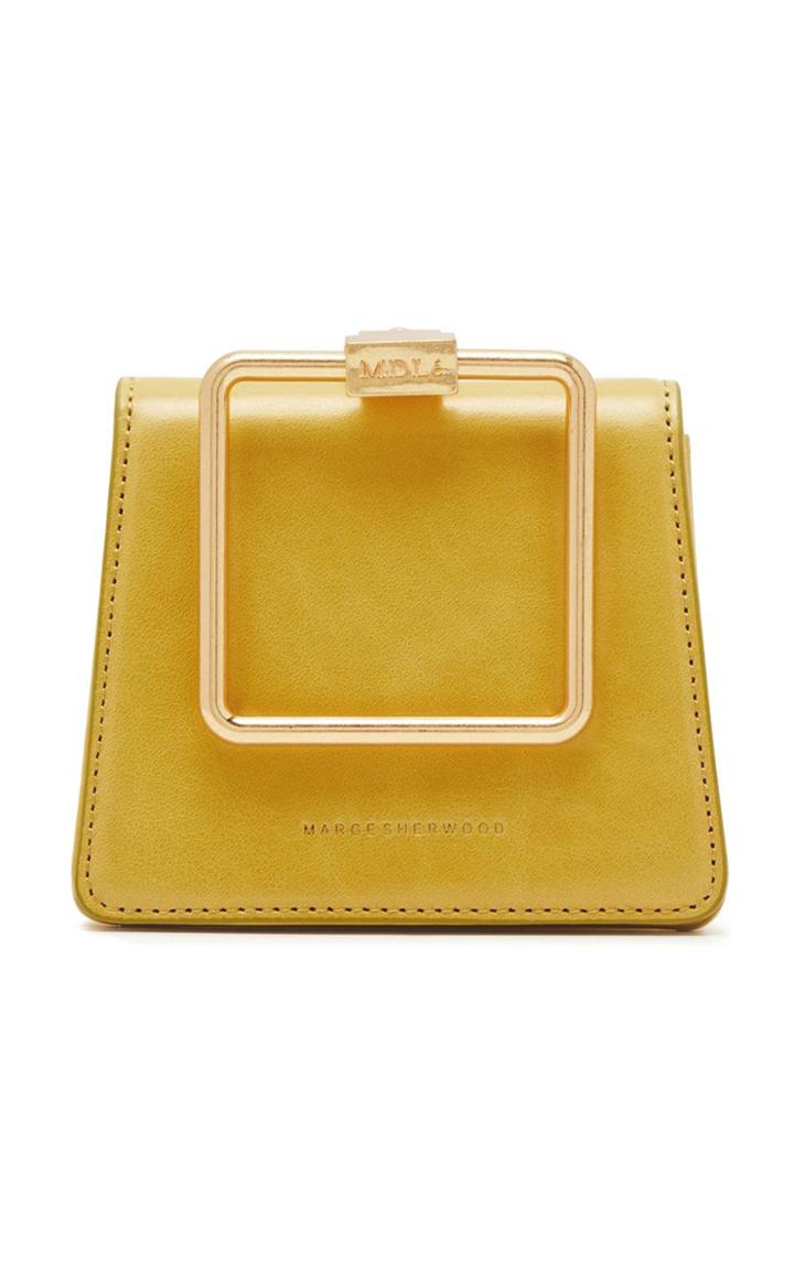 Moda Operandi Marge Sherwood Mini Pump Crinkle Leather Top Handle Bag