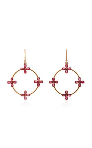 Misahara Plima Lilly 18k Rose Gold And Tourmaline Earrings