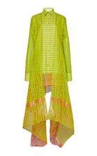 Rahul Mishra Check Maheshwari Draped Shirt Dress