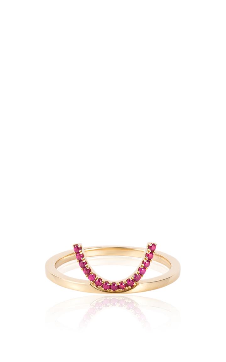 Ruifier Elements Ruby Crescent Ring