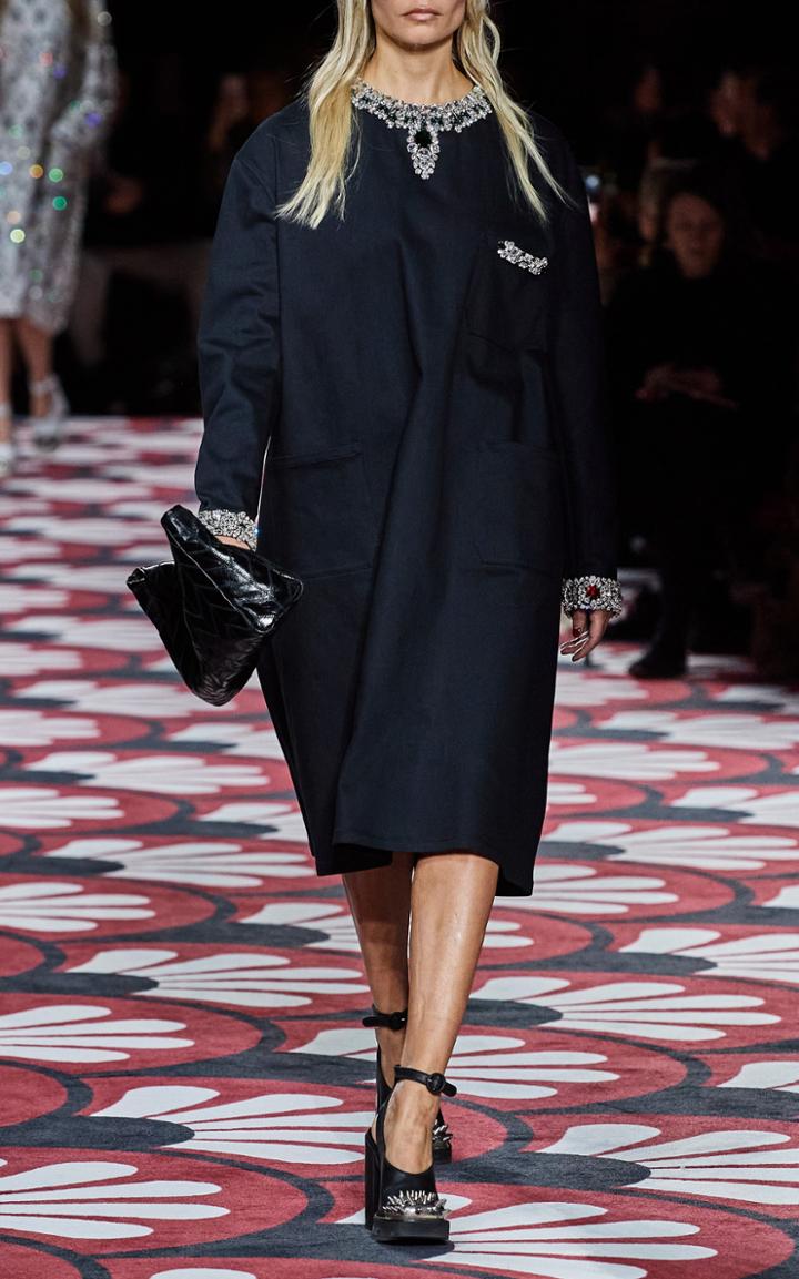 Moda Operandi Miu Miu Embellished Knee-length Dress