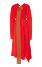 Moda Operandi Victoria Beckham Asymmetric Draped Crepe Dress Size: Xs