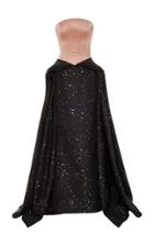 Elizabeth Kennedy Strapless Gown With Flocked Skirt