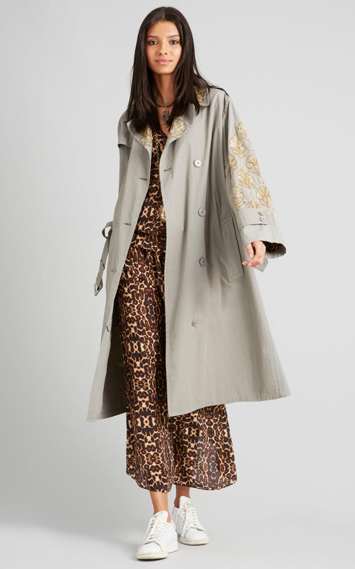 Moda Operandi Figue French Embroidered Trench Coat