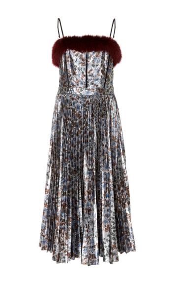 Tanya Taylor Metallic Floral Nova Dress