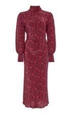Moda Operandi Rebecca Vallance Rosette Silk Midi Dress Size: 6
