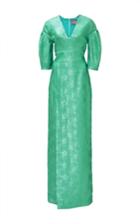 Lela Rose Shimmer Linen Column Dress