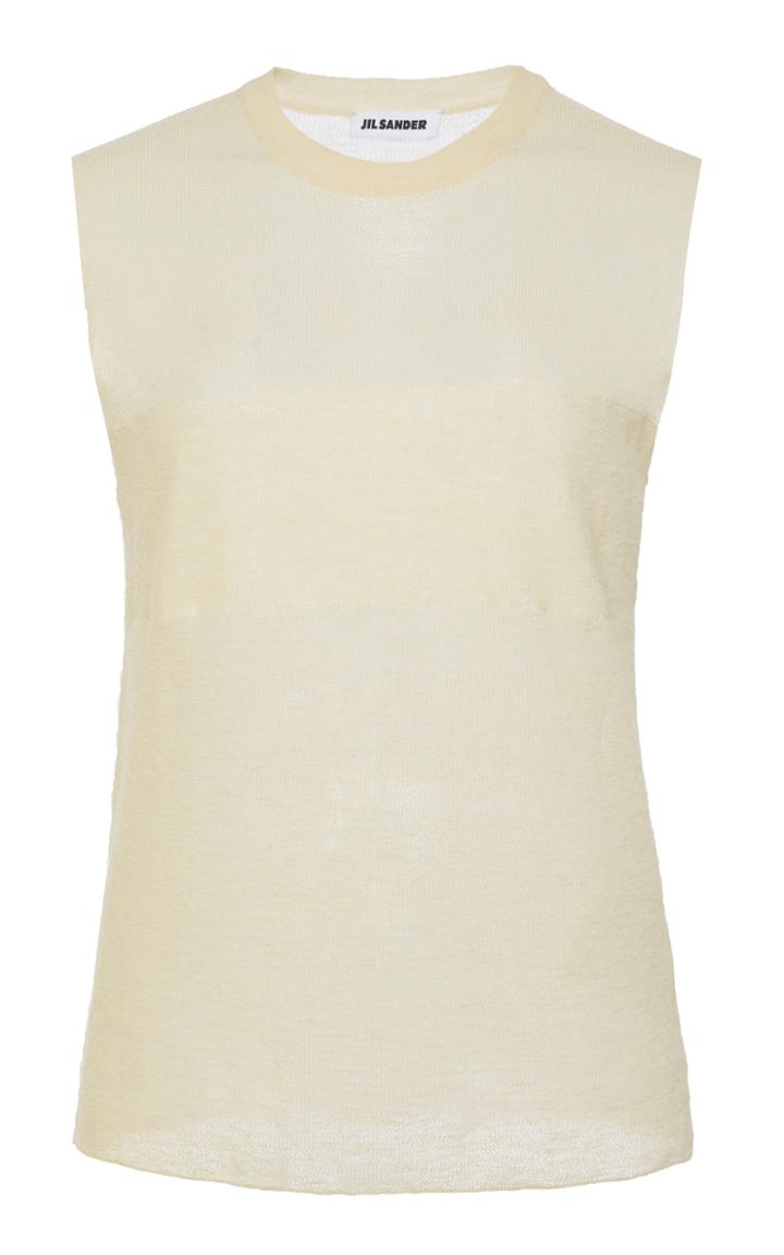 Moda Operandi Jil Sander Sheer Wool Sleeveless Knit Top