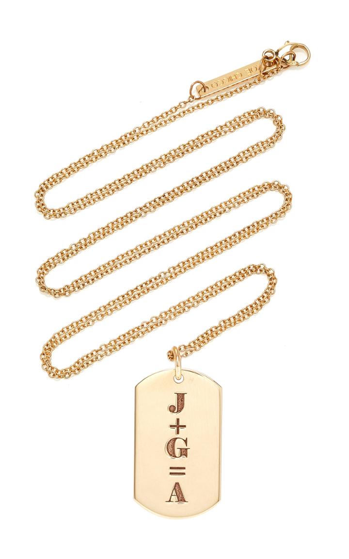 Moda Operandi Zoe Chicco 14k Yellow Gold Equation Dog Tag Necklace