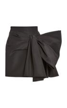 Carolina Herrera Bow-embellished Silk-faille Mini Skirt