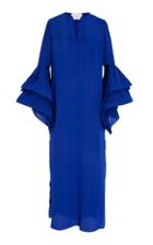 Leal Daccarett Cienaga Ruffle Sleeve Silk Caftan