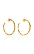 Nina Runsdorf M'o Exclusive: One-of-a-kind Yellow Slice Diamond Hoop Earrings