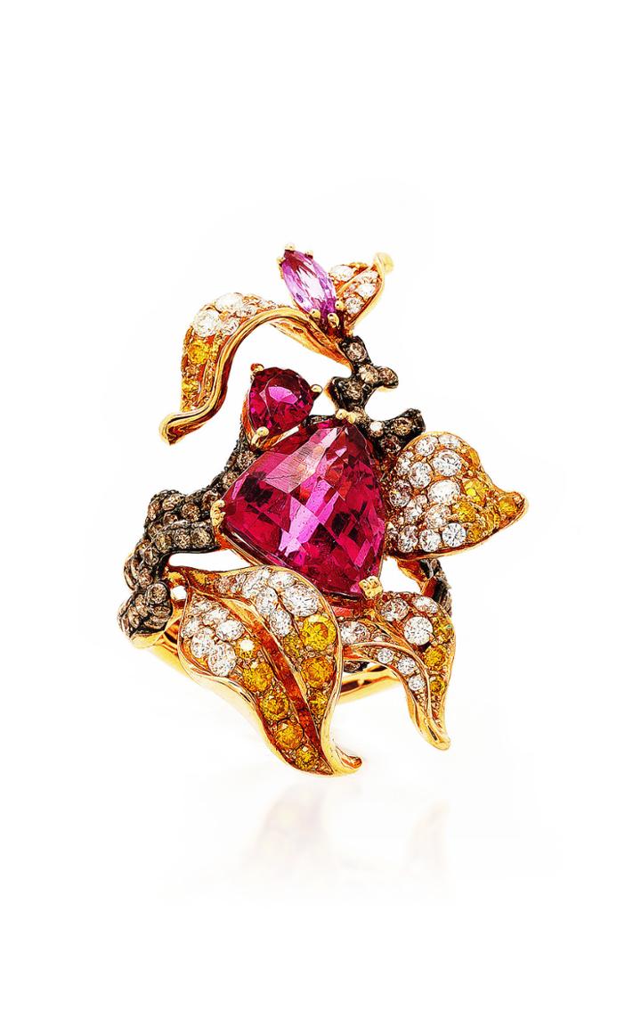 Wendy Yue Rubellite Bloom Ring