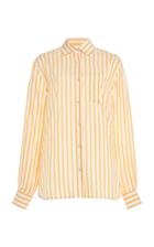 Moda Operandi Salvatore Ferragamo Striped Silk Top Size: 40