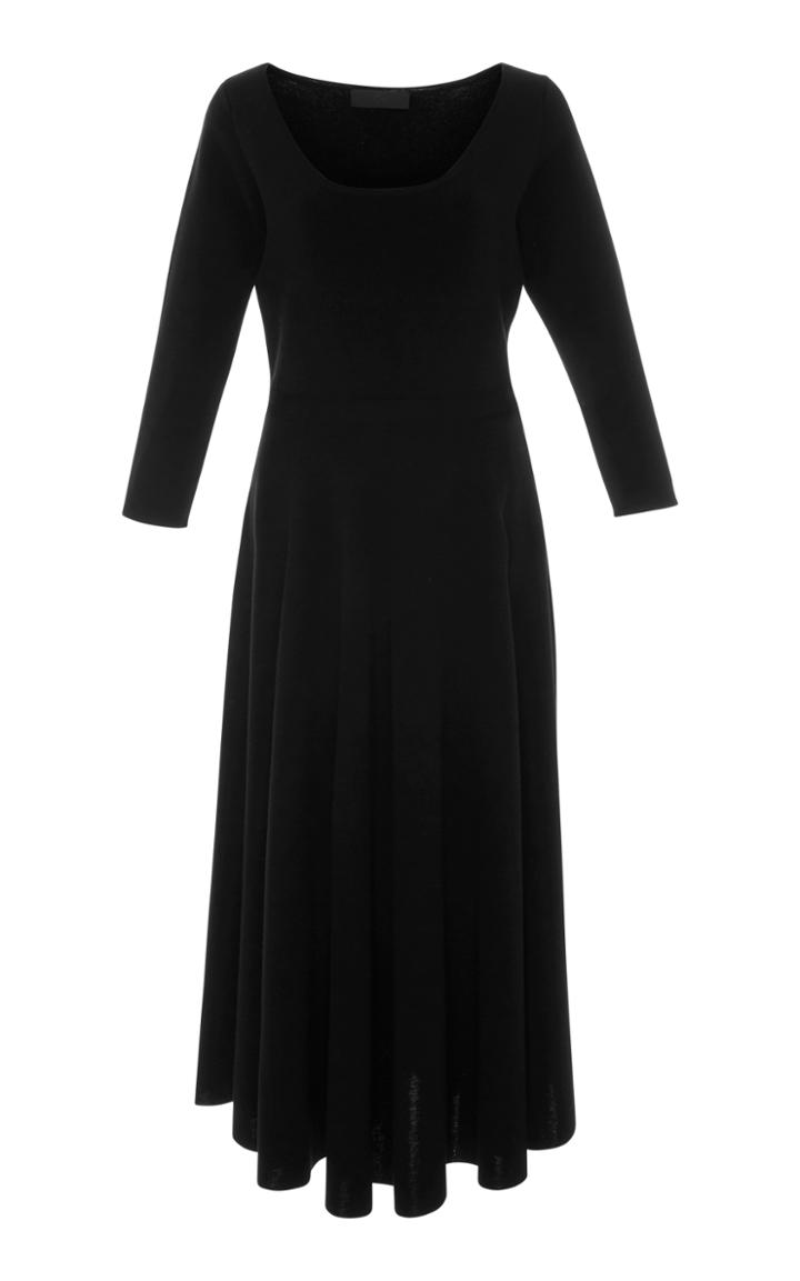 Co Long Sleeve Scoop Neck Dress