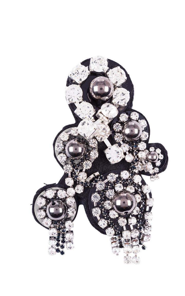 Dorothee Schumacher Rock Glam Felt Embroidered Brooch