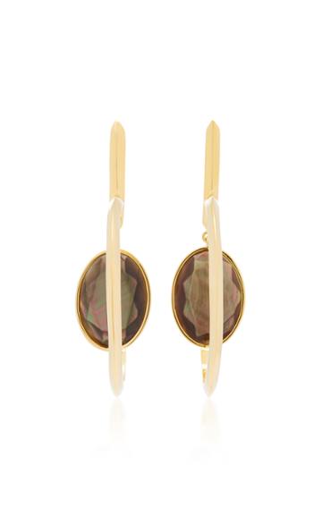 Sarah Magid Jewelry Astral Gold-plated Mother Of Pearl Hoop Earrings