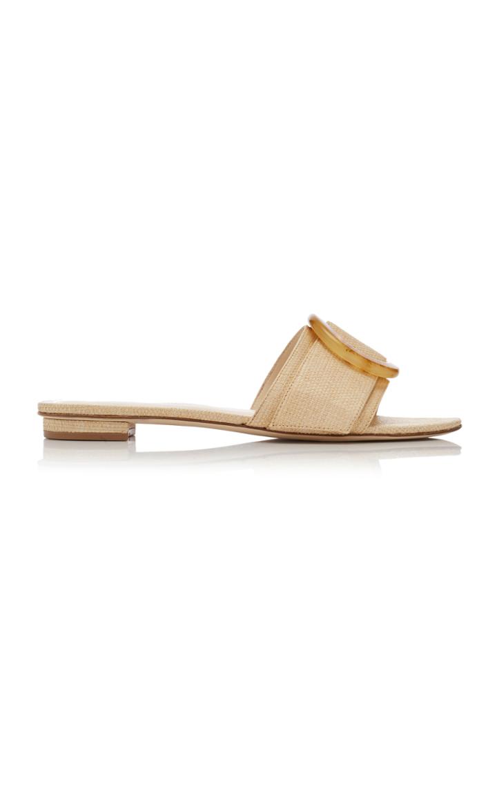 Cult Gaia Lani Raffia Slides