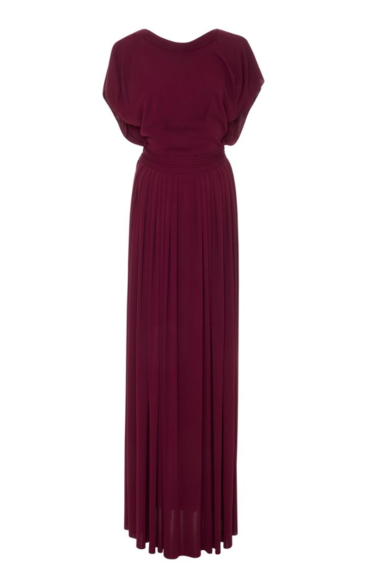Zac Posen Jersey Open Back Gown
