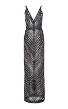 J. Mendel Sheer Bead-embellished Tulle Gown