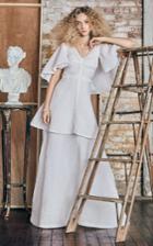 Rosie Assoulin M'o Exclusive Happy Clouds Tie Neck Gown