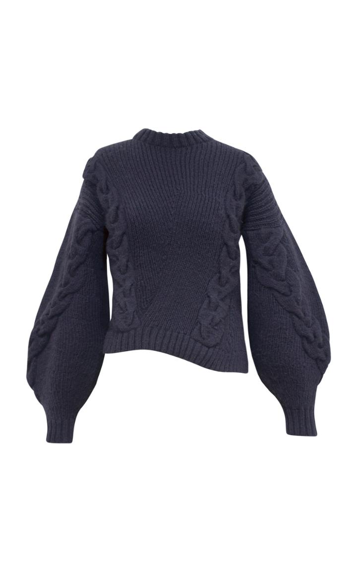 Alejandra Alonso Rojas Hand Cable Knit Cropped Sweater