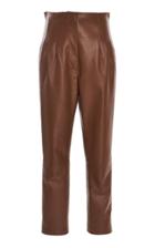 Alberta Ferretti High-rise Cropped Leather Pants