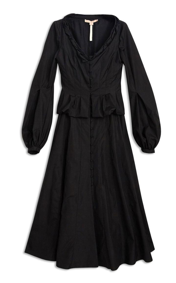 Moda Operandi Brock Collection Stefania Peplum-waist Cotton Midi Shirt Dress