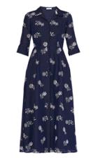 Moda Operandi Erdem Kasia Linen Floral Shirt Dress