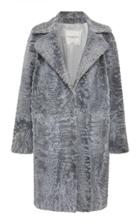 Pologeorgis The Brooke Notch Collar Lamb Coat