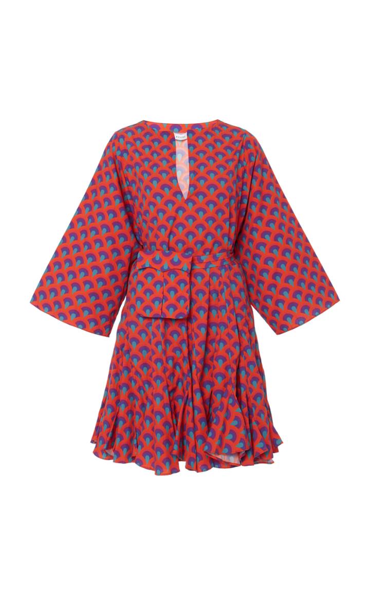 Rhode Ryan Belted Cotton Mini Dress Size: Xs