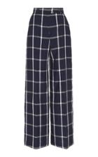 Martin Grant Checked Linen Wide-leg Trousers