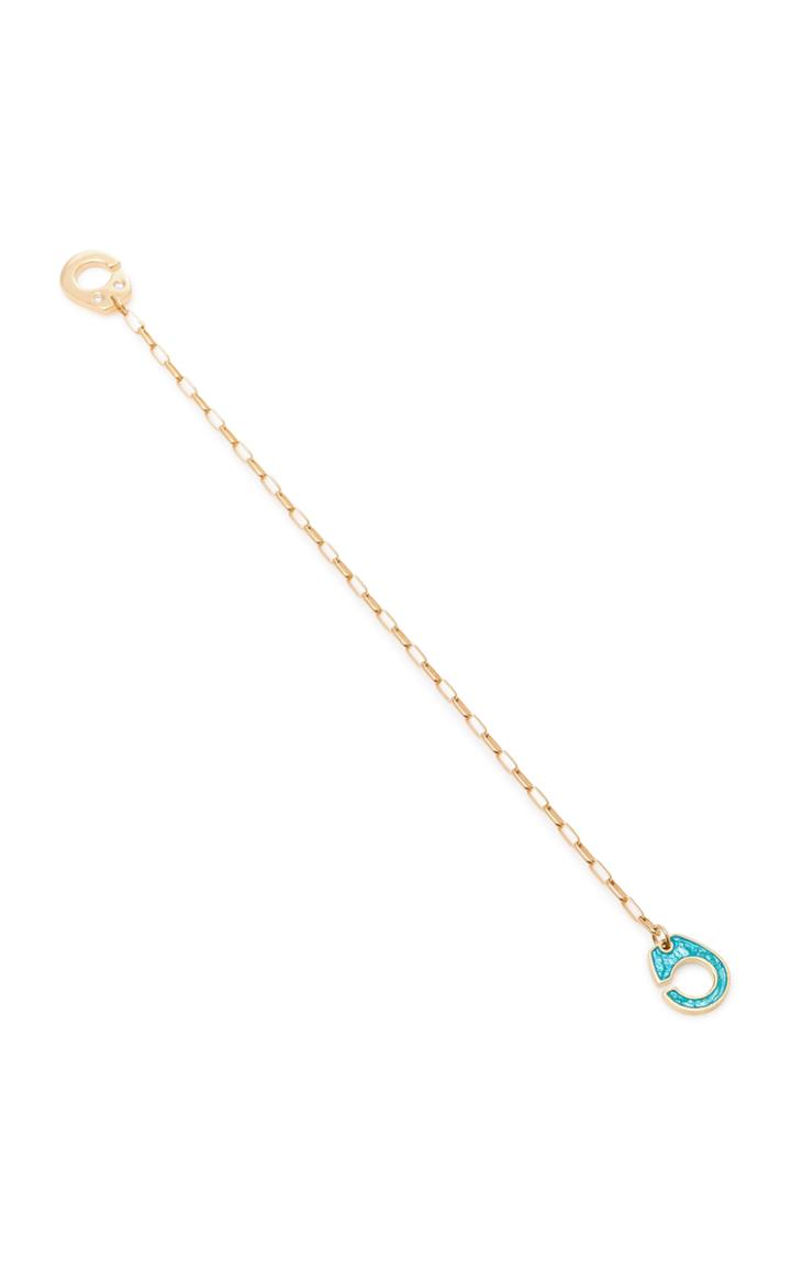 Audrey C. Jewelry 18k Gold Azure And Diamond Bracelet