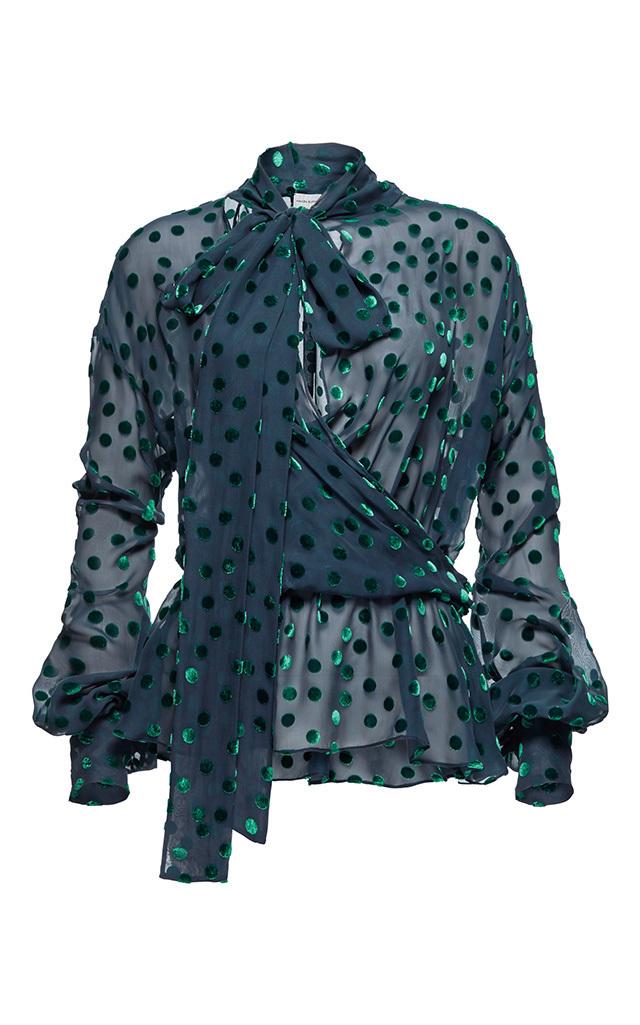 Magda Butrym Cali Silk-blend Blouse