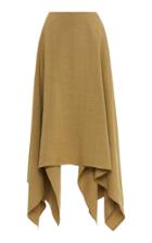 Salvatore Ferragamo Textured Linen Blend Handkerchief Skirt