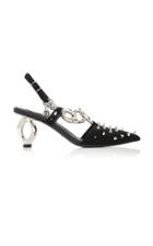 Balmain Natasha Embellished Suede Pumps